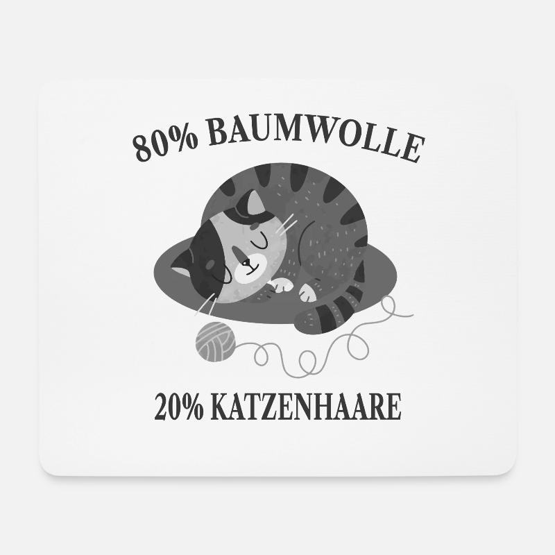 Katzen Katzenliebhaber - Mousepad (Querformat) - Weiß