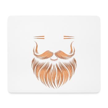 gars avec barbe barbe barbier barbe complète - Tapis de souris (format paysage) - blanc - Devant