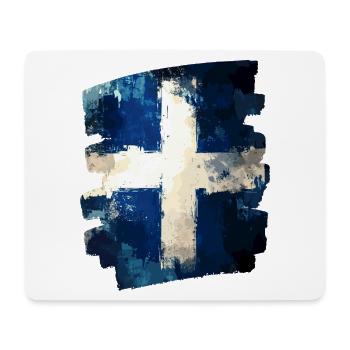 Finnische Flagge Finnland - Mousepad (Querformat) - Weiß - Vorne