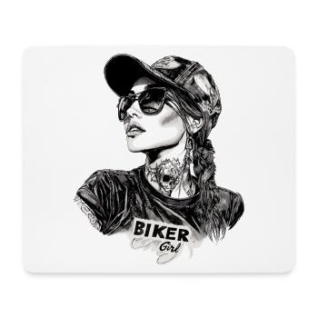 Biker Girl Geburtstag Motorrad Motorcycle Bikerin - Mousepad (Querformat) - Weiß - Vorne