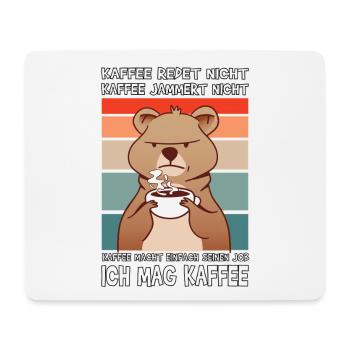 Lustige Morgenmuffel Kaffee Sprüche  - Mousepad (Querformat) - Weiß - Vorne