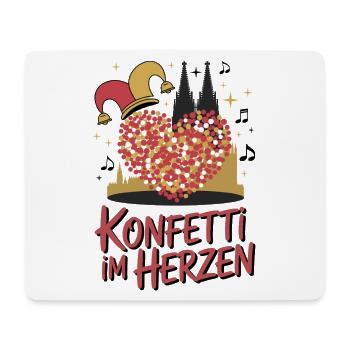 Köln Konfetti Im Herzen Karneval Herz Kölner Köln - Mousepad (Querformat) - Weiß - Vorne