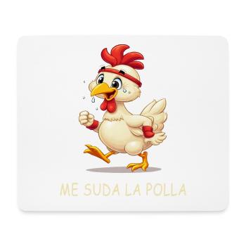 Animiertes schwitziges Huhn - Mousepad (Querformat) - Weiß - Vorne