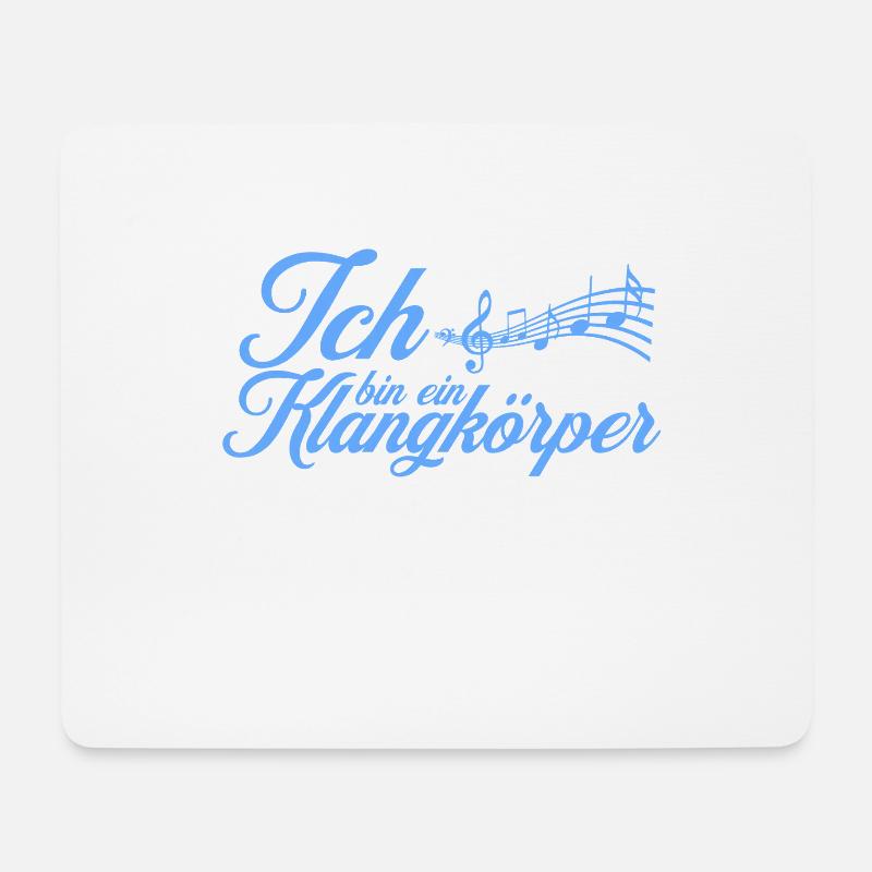 Ich bin ein Klangkörper im Chor Chorsängerin - Mousepad (Querformat) - Weiß