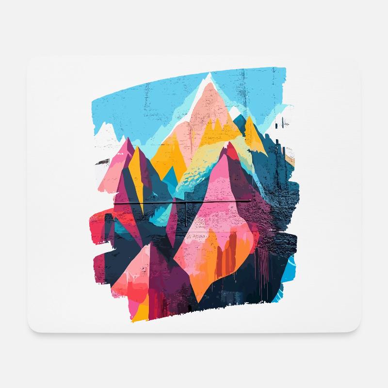 Berge - Mousepad (Querformat) - Weiß