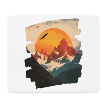 Berge - Mousepad (Querformat) - Weiß - Vorne