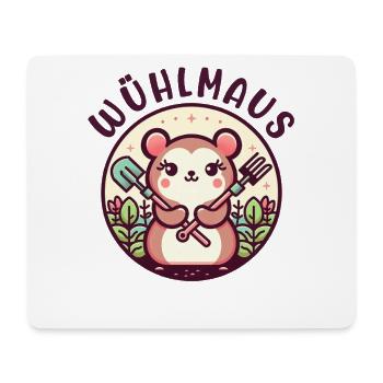 Wühlmaus Lustiges Motiv Hobbygärtnerin Geschenk - Mousepad (Querformat) - Weiß - Vorne