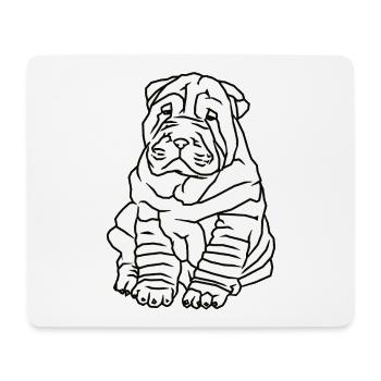 Cute Pug Dog - Mouse Pad (horizontal) - white - Front
