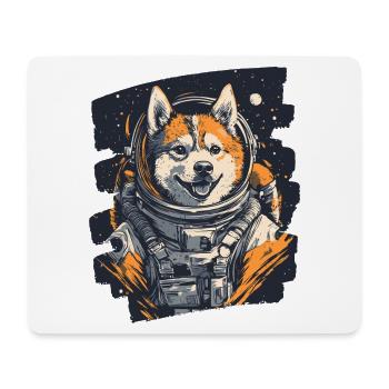 Husky Astronaut - Mousepad (Querformat) - Weiß - Vorne