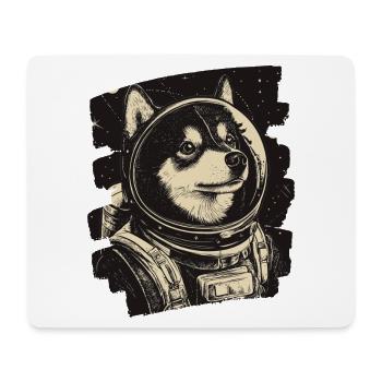 Husky Astronaut - Mousepad (Querformat) - Weiß - Vorne