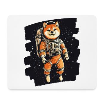 Shiba Inu Astronaut - Mousepad (Querformat) - Weiß - Vorne