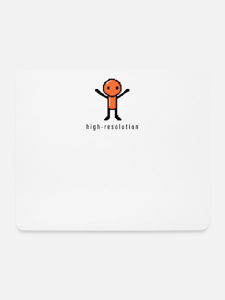 Pixel Strichmännchen Lustige Grafik Humor Geschenk - Mousepad (Querformat) - Weiß