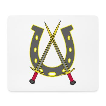 Medieval Knight Sword Swords Horseshoe - Mouse Pad (horizontal) - white - Front