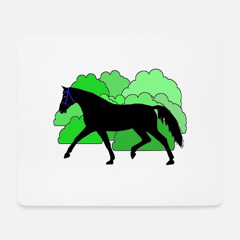 Pferd Pferde Rappe - Mousepad (Querformat) - Weiß