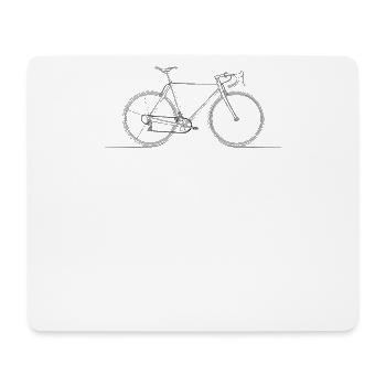 Minimalist Bicycle Sketch Timeless Look - Mouse Pad (horizontal) - white - Front