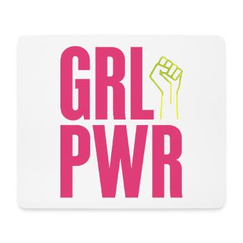 Women Power GRL PWR Girl Patriarchy Feminism - Mouse Pad (horizontal) - white - Front