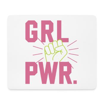 Women Power GRL PWR Girl Patriarchy Feminism - Mouse Pad (horizontal) - white - Front