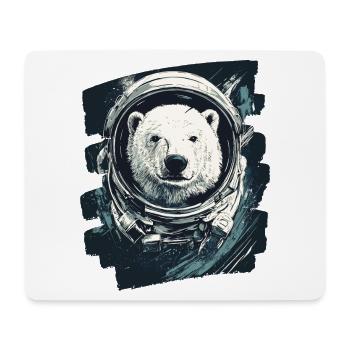 Eisbär Astronaut - Mousepad (Querformat) - Weiß - Vorne