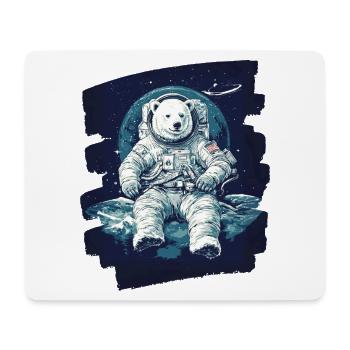 Eisbär Astronaut - Mousepad (Querformat) - Weiß - Vorne