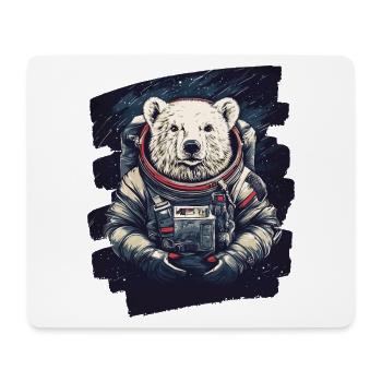 Eisbär Astronaut - Mousepad (Querformat) - Weiß - Vorne
