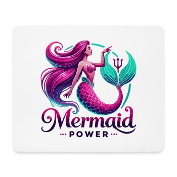 Mermaid Power - Mouse Pad (horizontal) - white - Front
