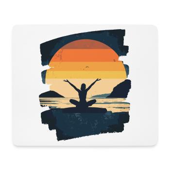 Yoga Namaste Meditation - Mousepad (Querformat) - Weiß - Vorne