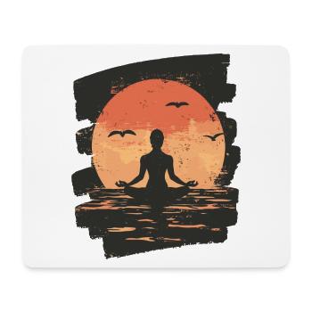 Yoga Namaste Meditation - Mousepad (Querformat) - Weiß - Vorne