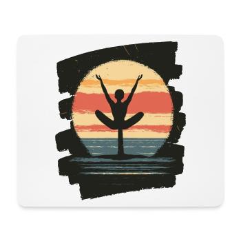 Yoga Namaste Meditation - Mouse Pad (horizontal) - white - Front