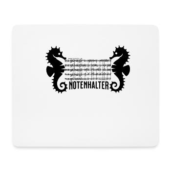 Seepferdchen Notenhalter Notenblatt Noten - Mousepad (Querformat) - Weiß - Vorne