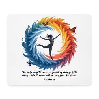 Mit dem Wandel fließen | Tanz der Verwandlung - Mousepad (Querformat) - Weiß - Vorne