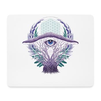 Pilze des dritten Auges | Mystisches Visionsdesign - Mousepad (Querformat) - Weiß - Vorne