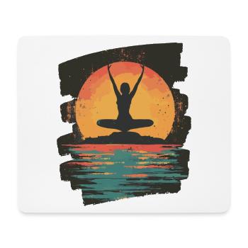 Yoga Namaste Meditation - Mousepad (Querformat) - Weiß - Vorne