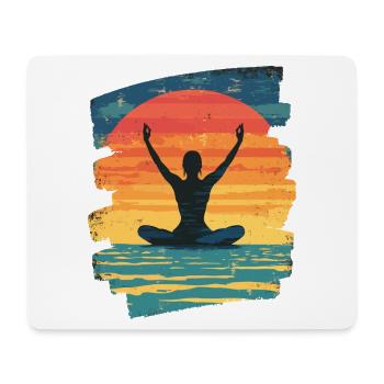 Yoga Namaste Meditation - Mouse Pad (horizontal) - white - Front