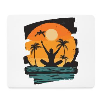 Yoga Namaste Meditation - Mouse Pad (horizontal) - white - Front