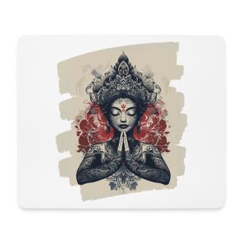Yoga Namaste Meditation - Mouse Pad (horizontal) - white - Front