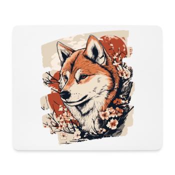 Shiba Inu - Mouse Pad (horizontal) - white - Front