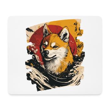 Shiba Inu - Mouse Pad (horizontal) - white - Front