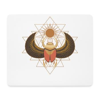 Scarabée sacré avec symbole Sri Yantra - Tapis de souris (format paysage) - blanc - Devant