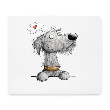 Irish Wolfhound Cartoon Dog Dog Breed - Mouse Pad (horizontal) - white - Front