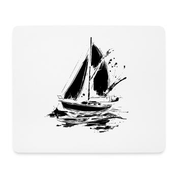 Segelboot - Mousepad (Querformat) - Weiß - Vorne