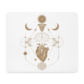 Heart Mind Connection | Sacred Energy Flow - Mouse Pad (horizontal) - white - Front