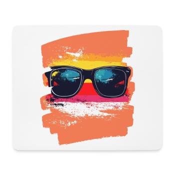 Sonnenbrille - Mousepad (Querformat) - Weiß - Vorne