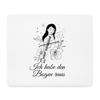 Violine Bogen Klassik Orchester Musiker Geige - Mousepad (Querformat) - Weiß - Vorne