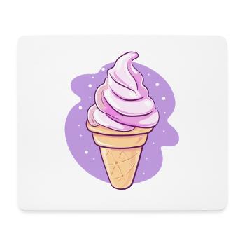 Glace molle rose - Tapis de souris (format paysage) - blanc - Devant