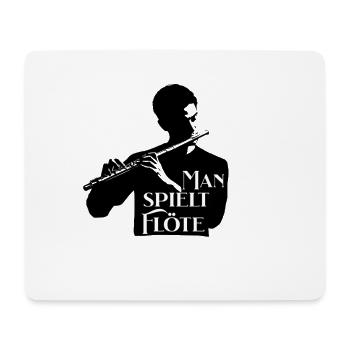 Man spielt Querflöte Musik für Flötisten - Mousepad (Querformat) - Weiß - Vorne