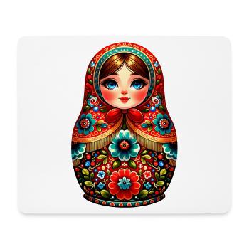 Fille russe ! Matriochka Russe pour Russes - Tapis de souris (format paysage) - blanc - Devant