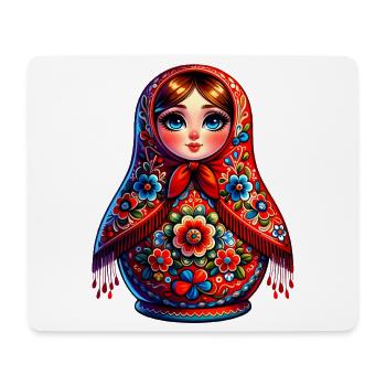 Fille russe ! Matriochka Russe pour Russes - Tapis de souris (format paysage) - blanc - Devant