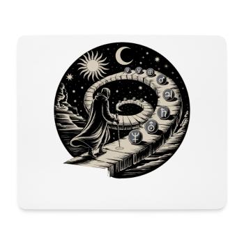 Alchemist's Spiral Path Symbol Art - Mouse Pad (horizontal) - white - Front