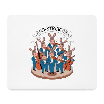 Land-Streicher Esel Streichorchester mit Violine - Mousepad (Querformat) - Weiß - Vorne