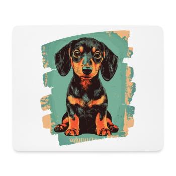 Dackel Dachshund - Mousepad (Querformat) - Weiß - Vorne